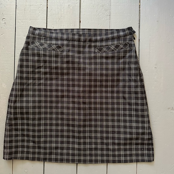 J. Crew Black and White Checkered Mini Skirt - Picture 1 of 3